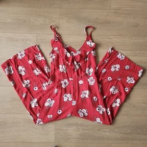 H&M Red Floral Romper Size 6/8 Eur 40